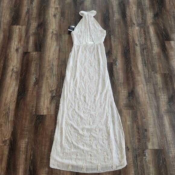 Retrofete Prima Dress in White Sequins Beaded Small NWT Sleeveless Maxi - Picture 7 of 13